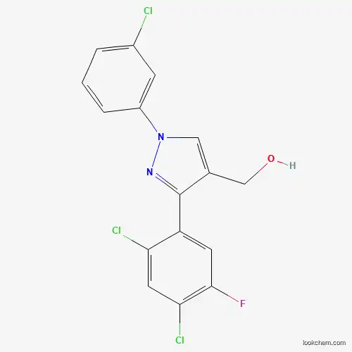 Molecular Structure of 618441-75-1 ((3-(2,4-Dichloro-5-fluorophenyl)-1-(3-chlorophenyl)-1H-pyrazol-4-YL)methanol)