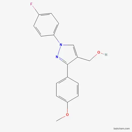 Molecular Structure of 618444-39-6 ((1-(4-Fluorophenyl)-3-(4-methoxyphenyl)-1H-pyrazol-4-YL)methanol)