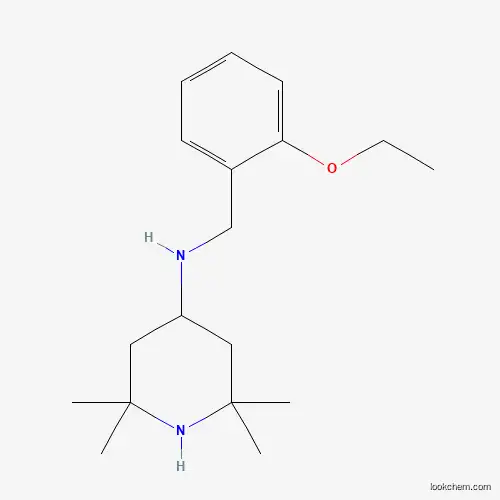 Molecular Structure of 626213-00-1 ((2-Ethoxy-benzyl)-(2,2,6,6-tetramethyl-piperidin-4-yl)-amine)