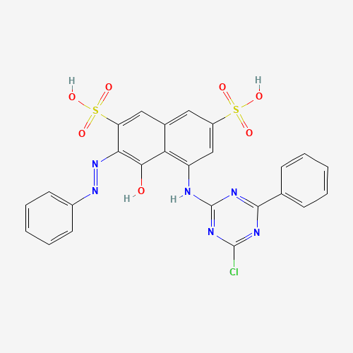 2,7-NAPHTHALENEDISULFONIC ACID 5-[(4-CHLORO-6-PHENYL-1,3,5-TRIAZIN-2-YL)AMINO]-4-HYDROXY-3-(PHENYLAZO)-