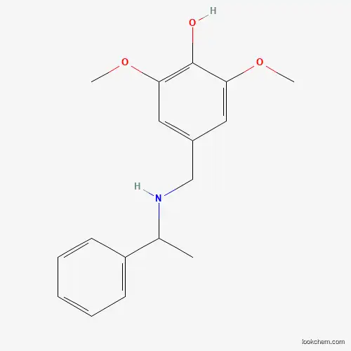 Molecular Structure of 680185-62-0 (2,6-Dimethoxy-4-[(1-phenylethylamino)methyl]phenol)