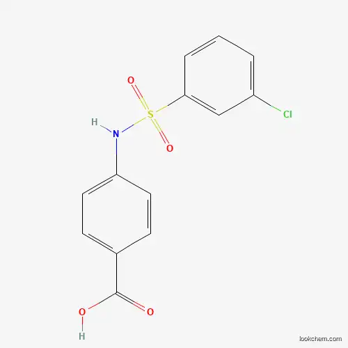 Molecular Structure of 727689-55-6 (4-((3-Chlorophenyl)sulfonamido)benzoic acid)