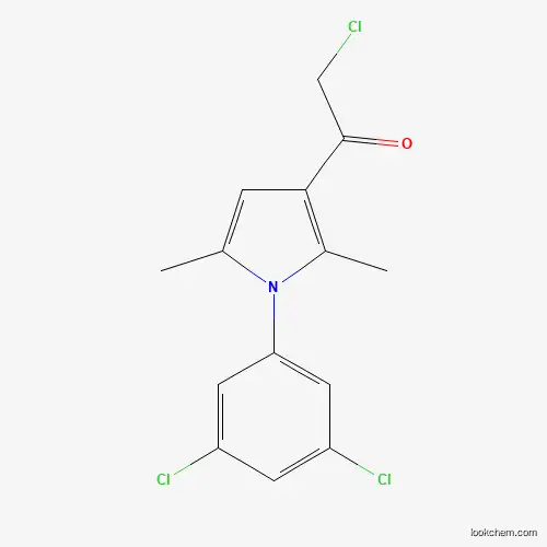 Molecular Structure of 757192-85-1 (2-chloro-1-[1-(3,5-dichlorophenyl)-2,5-dimethyl-1H-pyrrol-3-yl]ethanone)
