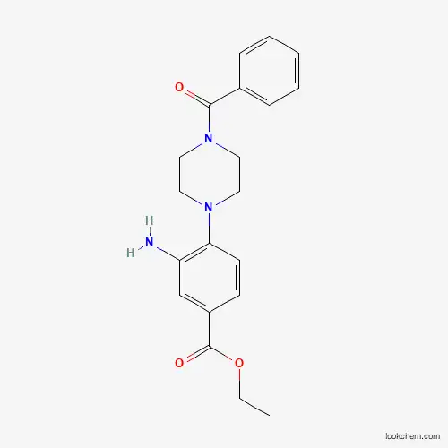 Molecular Structure of 792946-70-4 (Ethyl 3-amino-4-(4-benzoylpiperazin-1-yl)benzoate)