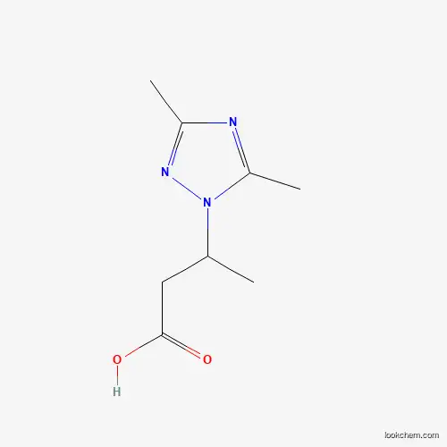 Molecular Structure of 801228-16-0 (3-(3,5-Dimethyl-[1,2,4]triazol-1-yl)-butyric acid)