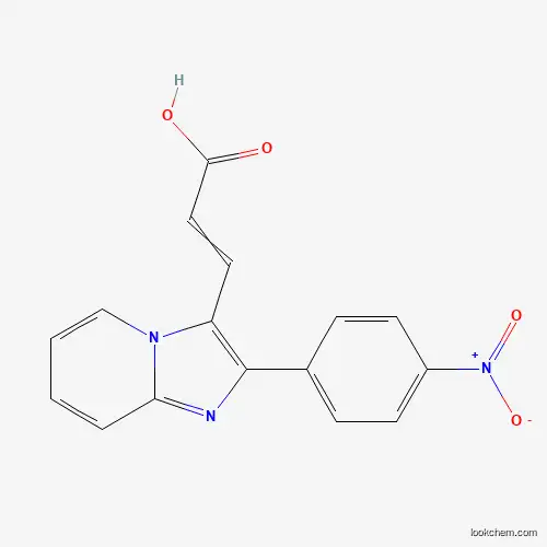 Molecular Structure of 820245-79-2 (3-[2-(4-Nitrophenyl)imidazo[1,2-a]pyridin-3-yl]-2-propenoic acid)