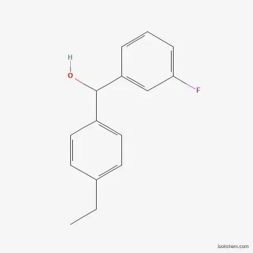 Molecular Structure of 844683-70-1 ((4-Ethylphenyl)(3-fluorophenyl)methanol)