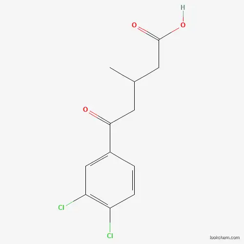 Molecular Structure of 845781-38-6 (5-(3,4-Dichlorophenyl)-3-methyl-5-oxovaleric acid)