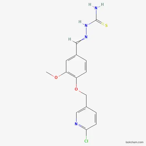 Molecular Structure of 861207-89-8 (2-[[4-[(6-Chloro-3-pyridinyl)methoxy]-3-methoxyphenyl]methylene]hydrazinecarbothioamide)