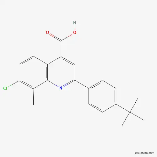 Molecular Structure of 863182-58-5 (2-(4-Tert-butylphenyl)-7-chloro-8-methylquinoline-4-carboxylic acid)