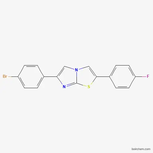 Molecular Structure of 881040-03-5 (6-(4-Bromophenyl)-2-(4-fluorophenyl)imidazo[2,1-b][1,3]thiazole)