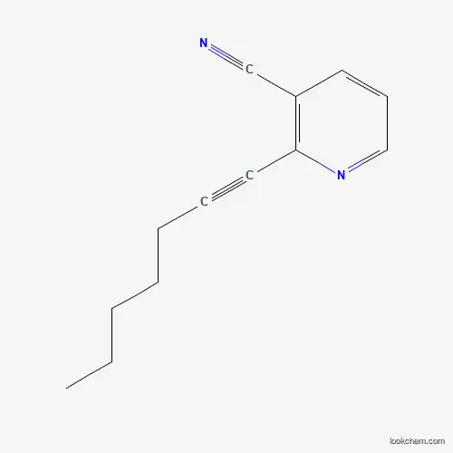 Molecular Structure of 885949-68-8 (2-(1-Heptynyl)nicotinonitrile)