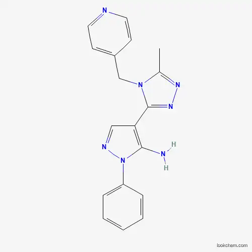 Molecular Structure of 956193-98-9 (4-[5-methyl-4-(4-pyridinylmethyl)-4H-1,2,4-triazol-3-yl]-1-phenyl-1H-pyrazol-5-amine)
