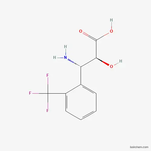 Molecular Structure of 959575-01-0 ((2S,3S)-3-Amino-2-hydroxy-3-(2-(trifluoromethyl)phenyl)propanoic acid)