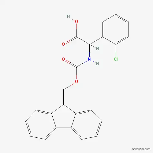 Molecular Structure of 1025496-19-8 ((R)-(2-Chloro-phenyl)-[(9H-fluoren-9-ylmethoxycarbonylamino)]-acetic acid)