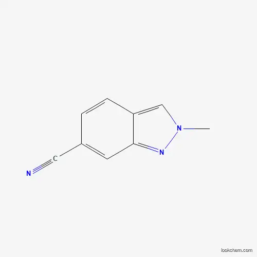 Molecular Structure of 1159511-50-8 (2-Methyl-2H-indazole-6-carbonitrile)