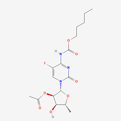 Molecular Structure of 1262133-69-6 (Cytidine, 5'-deoxy-5-fluoro-N-[(pentyloxy)carbonyl]-, 2'-acetate)