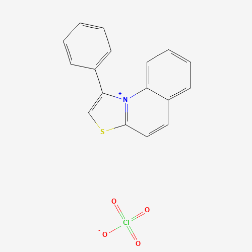 Molecular Structure of 13896-89-4 (1-Phenyl[1,3]thiazolo[3,2-a]quinolin-10-ium perchlorate)