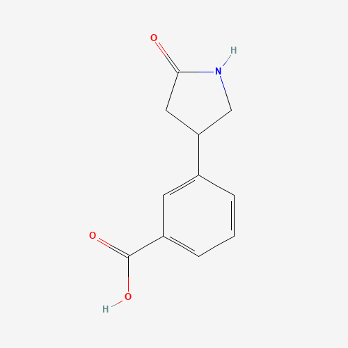 Molecular Structure of 1517604-84-0 (3-(5-Oxopyrrolidin-3-yl)benzoic acid)