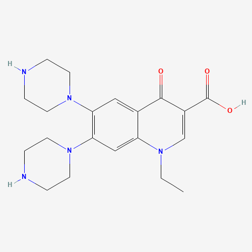 1-Ethyl-1,4-dihydro-4-oxo-6,7-di-1-piperazinyl-3-quinolinecarboxylic acid