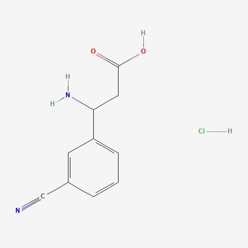 Molecular Structure of 1810069-92-1 (3-Amino-3-(3-cyanophenyl)propanoic acid hydrochloride)