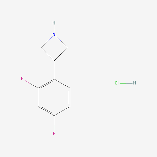 Molecular Structure of 1984043-20-0 (3-(2,4-Difluorophenyl)azetidine hydrochloride)