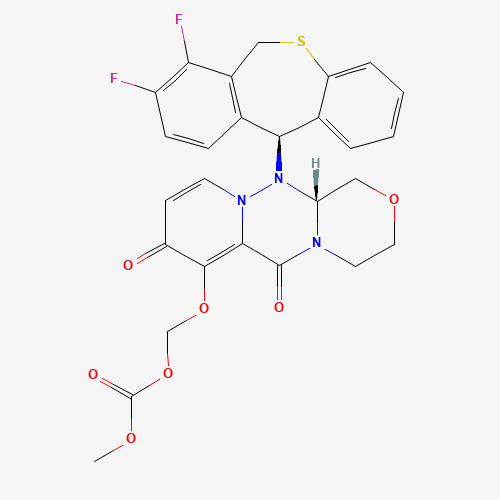 1985606-14-1,Baloxavir marboxil,(((12aR)-12-((11S)-7,8-difluoro-6,11-dihydrodibenzo(b,E)thiepin-11-yl)-6,8-dioxo-3,4,6,8,12,12ahexahydro-1H-(1,4)oxazino(3,4-C)pyrido(2,1-F)(1,2,4)triazin-7-yl)oxy)methyl methyl carbonate;(12aR)-12-((11S)-7,8-difluoro-6,11-dihydrodibenzo(b,e)thiepin-11-yl)-7-hydroxy-3,4,12,12a-tetrahydro-1h-(1,4)oxazino(3,4-c)pyrido(2,1-f)(1,2,4)triazine-6,8-dione;baloxavir;baloxavir marboxil;Xofluza