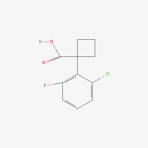 Molecular Structure of 1037131-07-9 (1-(2-Chloro-6-fluorophenyl)cyclobutanecarboxylic Acid)