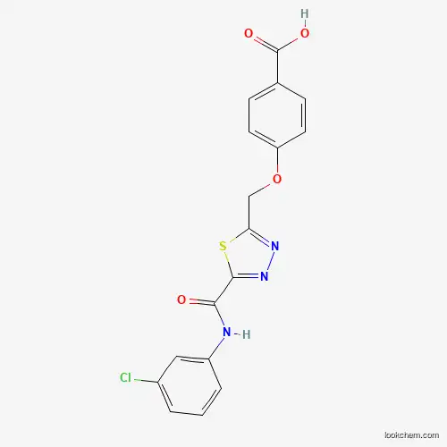 Molecular Structure of 1142209-45-7 (4-[(5-{[(3-Chlorophenyl)amino]carbonyl}-1,3,4-thiadiazol-2-yl)methoxy]benzoic acid)