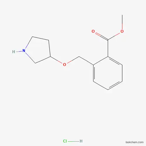 Molecular Structure of 1219977-30-6 (Methyl 2-[(3-pyrrolidinyloxy)methyl]benzoate hydrochloride)