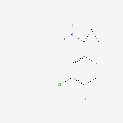 Molecular Structure of 1260423-23-1 (1-(3,4-Dichlorophenyl)cyclopropanamine Hydrochloride)