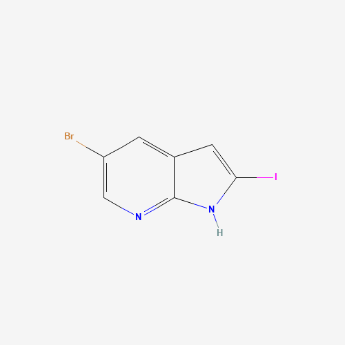 Molecular Structure of 1261365-56-3 (5-Bromo-2-iodo-1H-pyrrolo[2,3-b]pyridine)