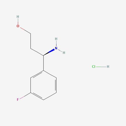 Molecular Structure of 1263094-10-5 ((R)-3-Amino-3-(3-fluorophenyl)propan-1-ol hydrochloride)