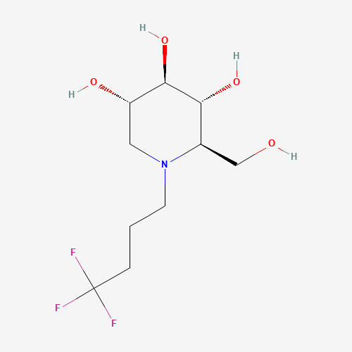 Molecular Structure of 128985-16-0 (3,4,5-Piperidinetriol, 2-(hydroxymethyl)-1-(4,4,4-trifluorobutyl)-, (2R,3R,4R,5S)-)