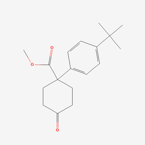 Molecular Structure of 1385694-49-4 (Methyl 1-(4-tert-Butylphenyl)-4-oxocyclohexanecarboxylate)