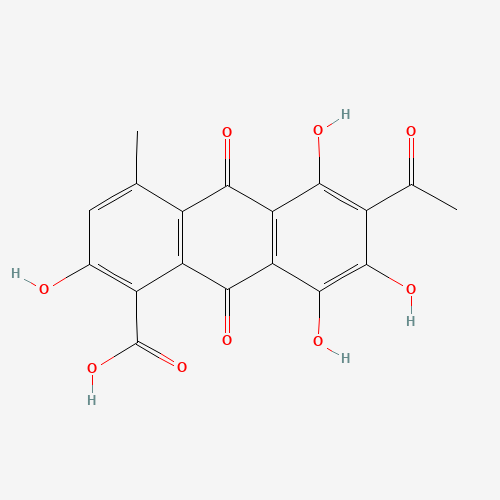 6-acetyl-2,5,7,8-tetrahydroxy-4-methyl-9,10-dioxo-9,10-dihydroanthracene-1-carboxylic acid