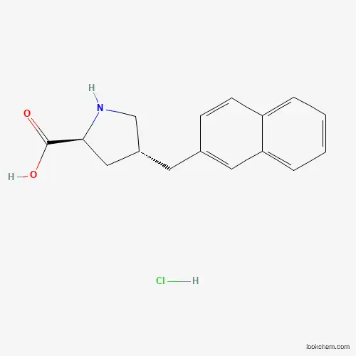 Molecular Structure of 1049740-41-1 ((2S,4R)-4-(naphthalen-2-ylmethyl)pyrrolidine-2-carboxylic acid hydrochloride)