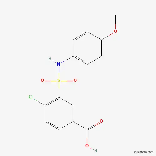 Molecular Structure of 109029-99-4 (4-chloro-3-[(4-methoxyphenyl)sulfamoyl]benzoic Acid)