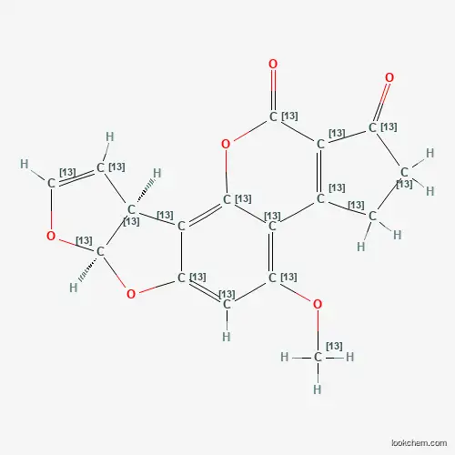 Molecular Structure of 1217449-45-0 (Aflatoxin B1-13C17)