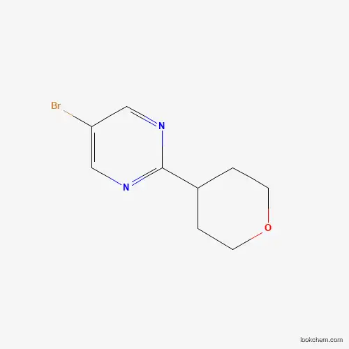 Molecular Structure of 1357580-19-8 (5-Bromo-2-(tetrahydro-2h-pyran-4-yl)pyrimidine)