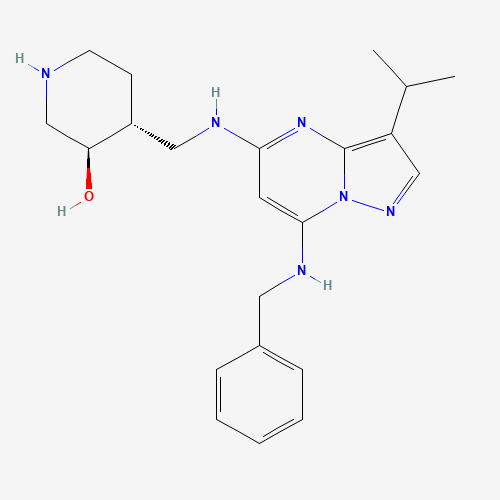 (3R,4R)-4-(((7-(benzylamino)-3-isopropylpyrazolo[1,5-a]pyrimidin-5-yl)amino)methyl)piperidin-3-ol