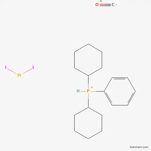 Molecular Structure of 19618-85-0 (Carbon monoxide;dicyclohexyl(phenyl)phosphanium;diiodoplatinum)