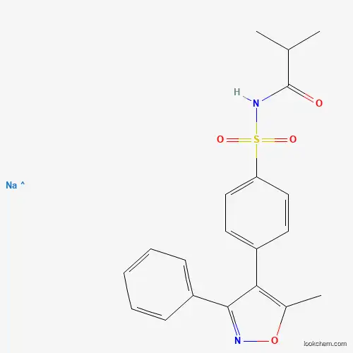 Molecular Structure of 198470-83-6 (Propanamide, 2-methyl-N-[[4-(5-methyl-3-phenyl-4-isoxazolyl)phenyl]sulfonyl]-, sodium salt (1:1))