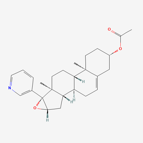 2484719-26-6,Unii-S332kqe9PM,UNII-S332KQE9PM;S332KQE9PM;alpha-Epoxyabiraterone acetate;2484719-26-6;alpha-Epoxyabiraterone acetate [USP];(4S,6aR,6bS,8aS,8bS,9aS,10aS,10bR)-6a,8a-Dimethyl-8b-(pyridin-3-yl)-3,4,5,6,6a,6b,7,8,8a,8b,9a,10,10a,10b-tetradecahydro-1H-naphtho(2',1':4,5)indeno(1,2-b)oxiren-4-yl acetate;.BETA.-EPOXYABIRATERONE ACETATE;.BETA.-EPOXYABIRATERONE ACETATE [USP IMPURITY];[(1R,2S,4S,6S,7S,10S,11R,14S)-7,11-dimethyl-6-pyridin-3-yl-5-oxapentacyclo[8.8.0.02,7.04,6.011,16]octadec-16-en-14-yl] acetate