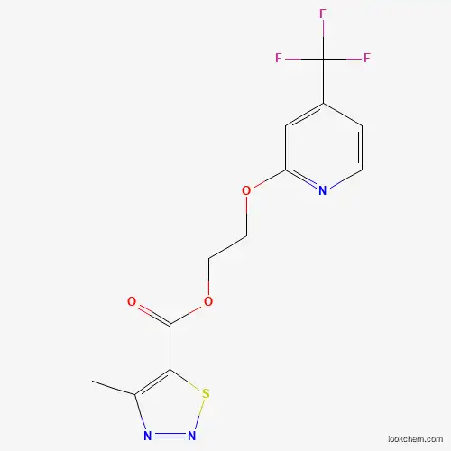 Molecular Structure of 257625-01-7 (2-{[4-(Trifluoromethyl)-2-pyridyl]oxy}ethyl 4-methyl-1,2,3-thiadiazole-5-carboxylate)