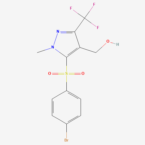[5-[(4-BROMOPHENYL)SULFONYL]-1-METHYL-3-(TRIFLUOROMETHYL)-1H-PYRAZOL-4-YL]METHANOL