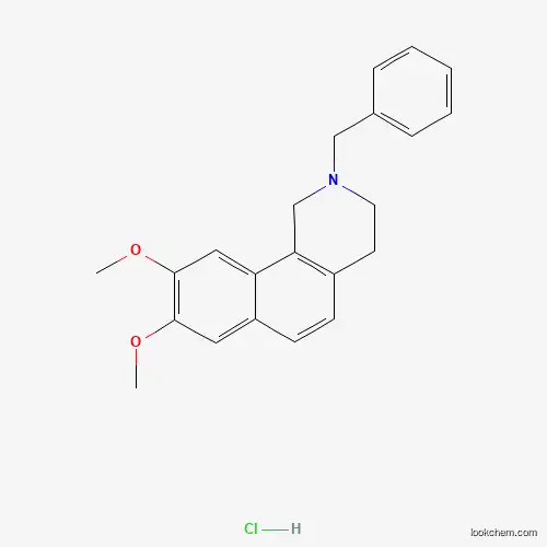 Molecular Structure of 37707-96-3 (2-benzyl-8,9-dimethoxy-3,4-dihydro-1H-benzo[h]isoquinoline;hydrochloride)