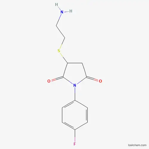 Molecular Structure of 400063-27-6 (3-(2-Aminoethylsulfanyl)-1-(4-fluorophenyl)pyrrolidine-2,5-dione)