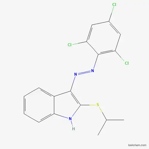 Molecular Structure of 478042-26-1 (2-(isopropylsulfanyl)-3H-indol-3-one N-(2,4,6-trichlorophenyl)hydrazone)