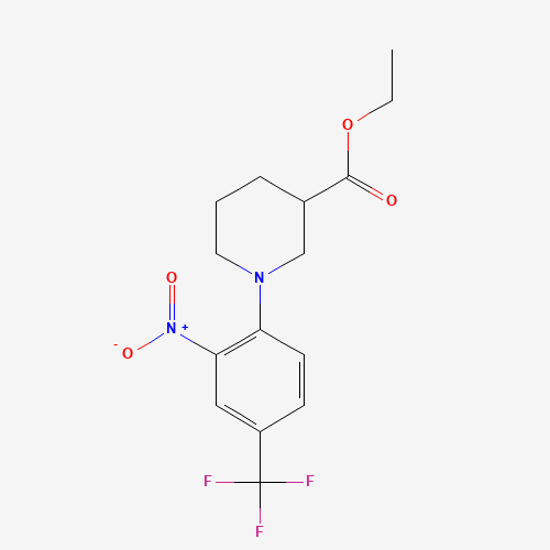 ETHYL 1-[2-NITRO-4-(TRIFLUOROMETHYL)PHENYL]PIPERIDINE-3-CARBOXYLATE